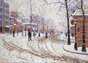 Paul Signac snow boulevard de clichy pa ris painting